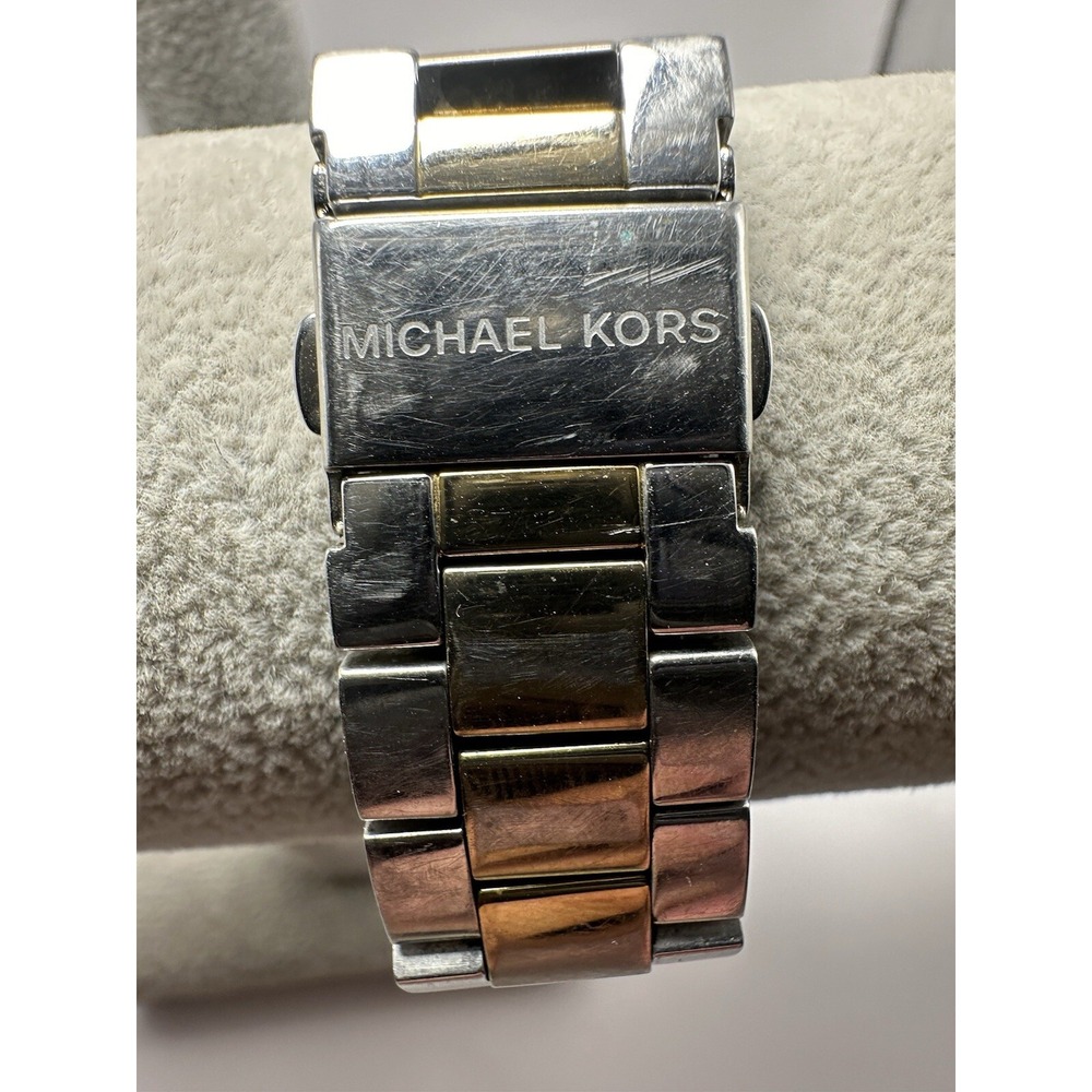 Michael Kors Ritz MK-6474 37mm 7" Two Tone Stainless Steel Chronograph Watch Q - Picture 5 of 10